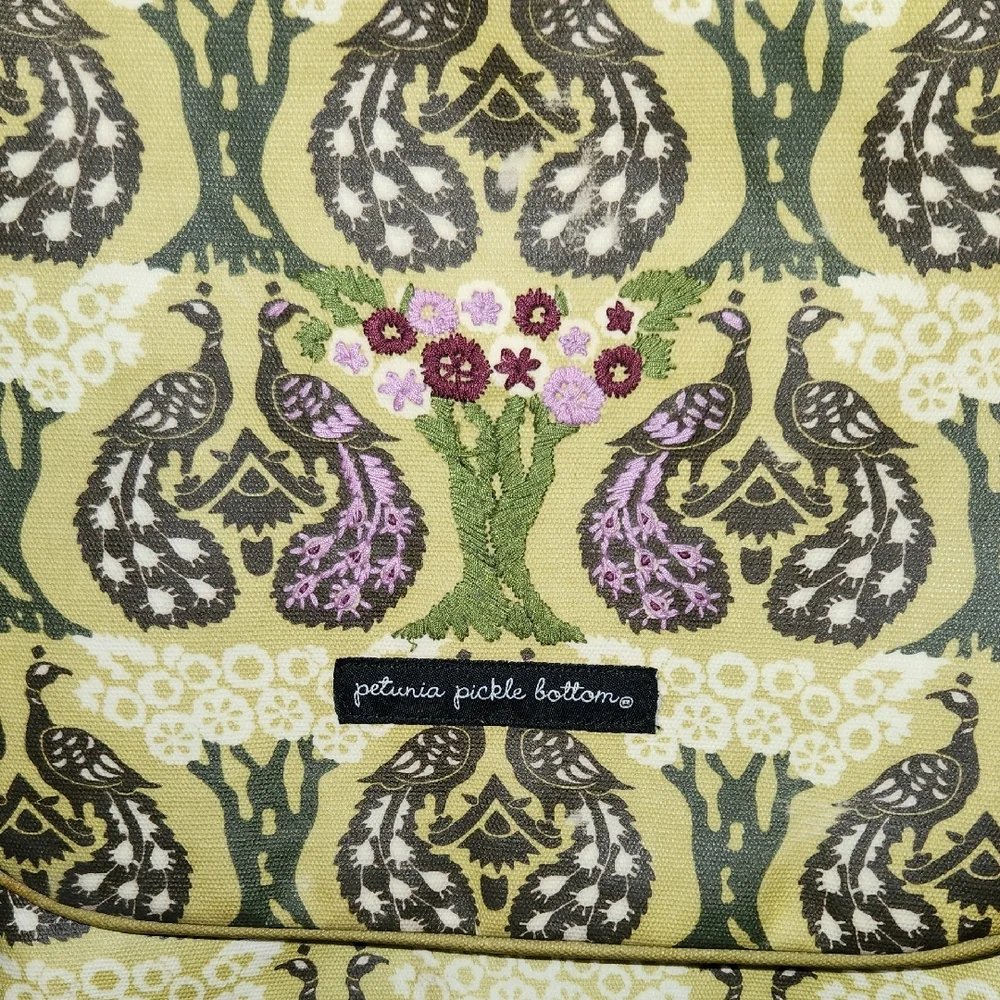Petunia Pickle Bottom Yellow and Brown Baby Bag